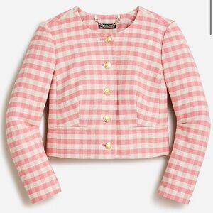 J. Crew Louisa lady jacket in gingham terry tweed